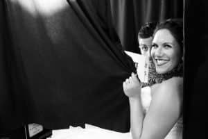 Bride and Groom in the photo booth in Auckland